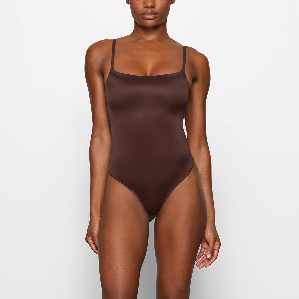 SKIMS Barely There Scoop Bodysuit Cocoa | OC2956731