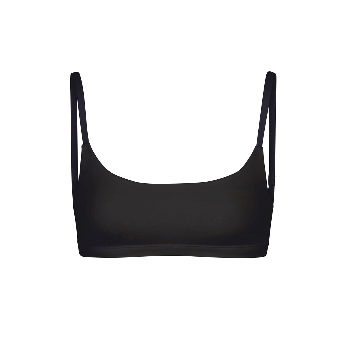 SKIMS Bavlnene Jersey Scoop Bralette Soot | DY8903472