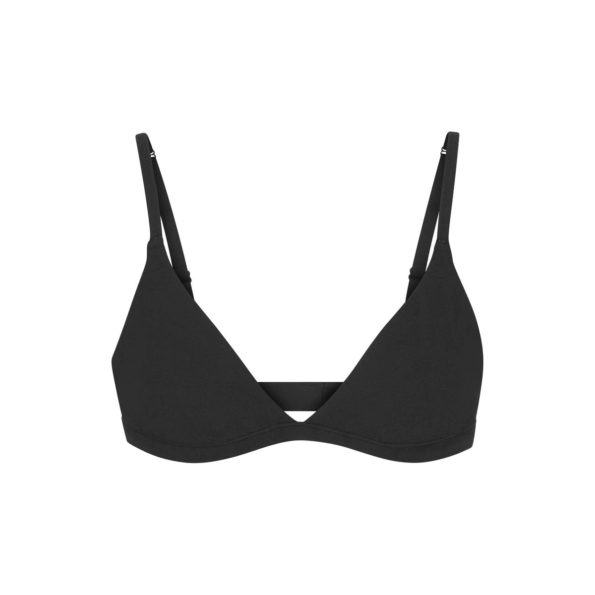 SKIMS Bavlnene Jersey Triangle Bralette Soot | QI5982713