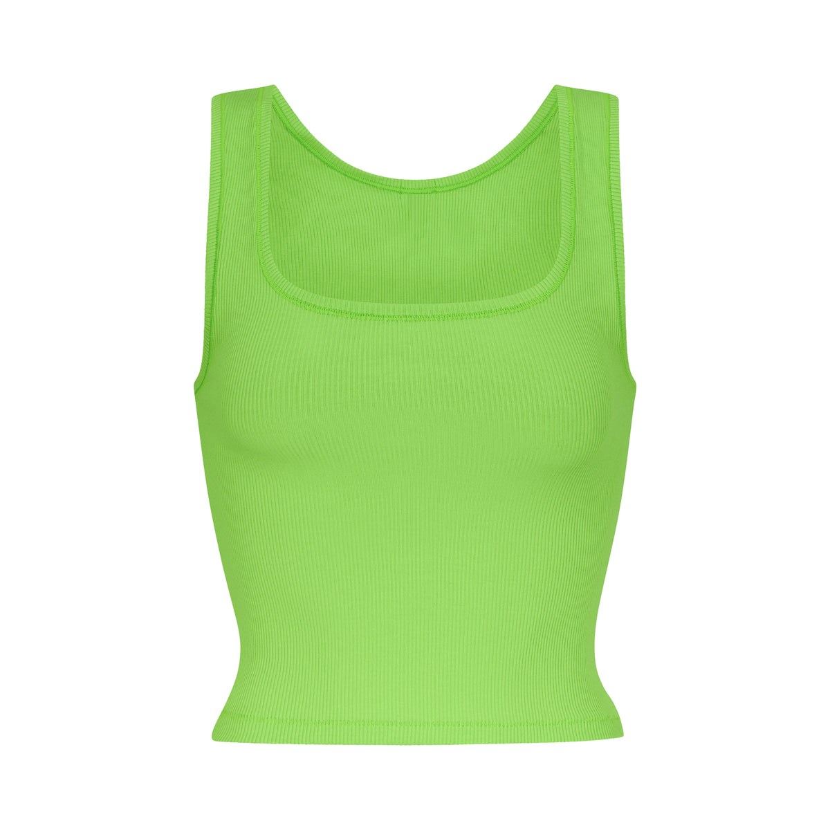 SKIMS Bavlnene Rib Tank Zelene | JT7023649