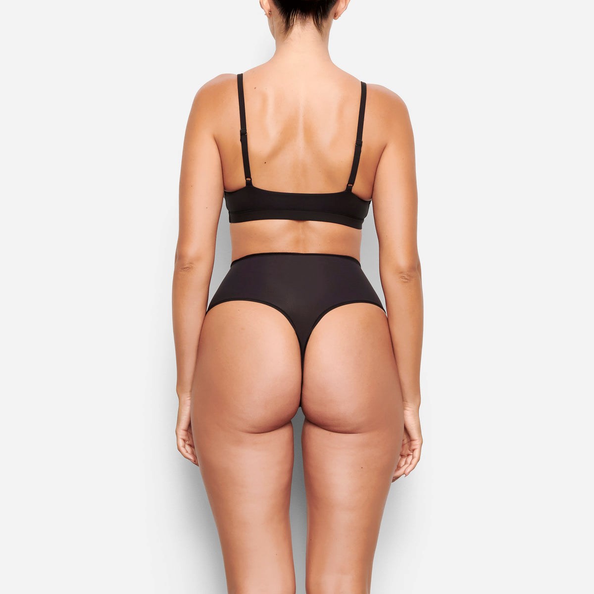 SKIMS Fits Everybody High-waisted Tanga Onyx | UA9182753