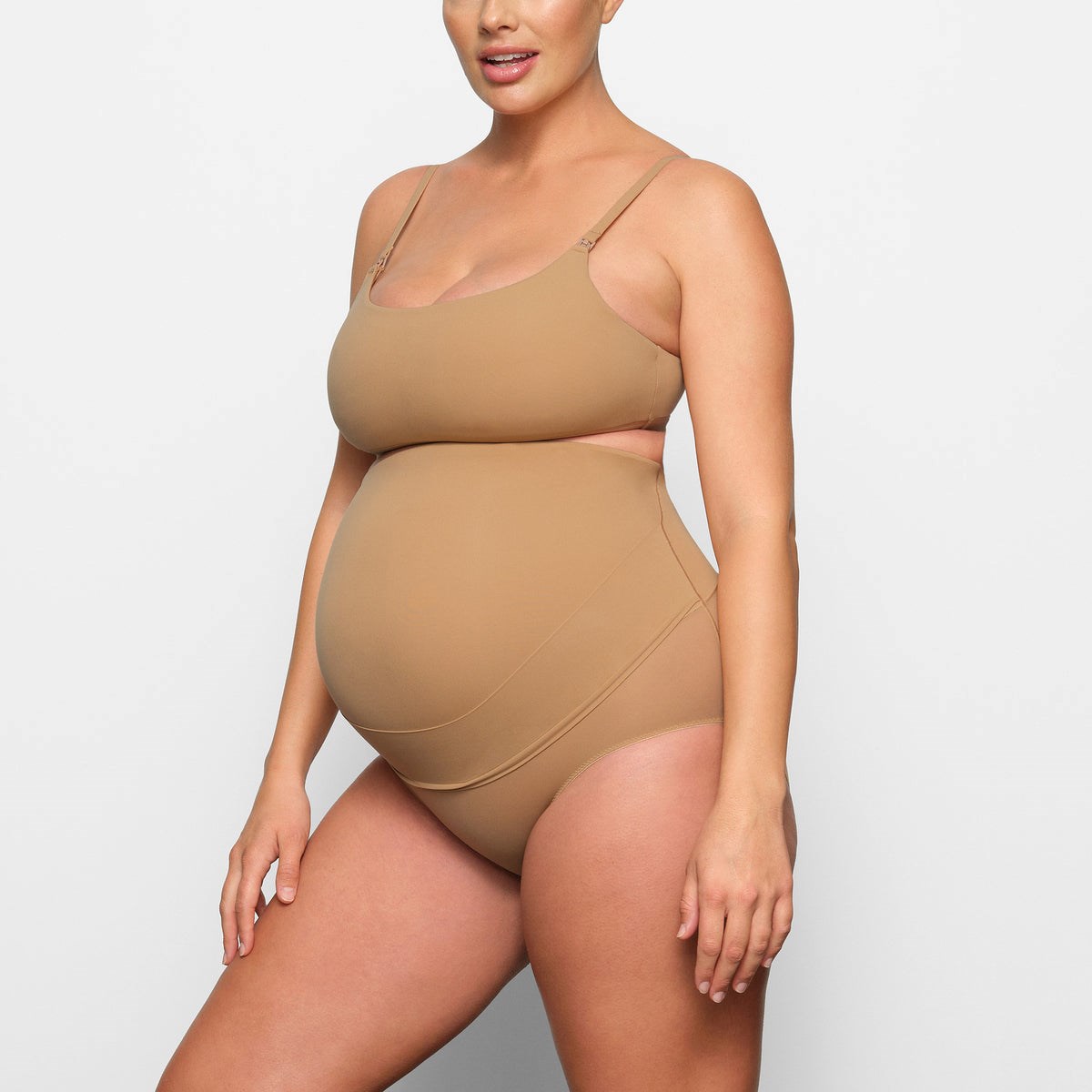 SKIMS Fits Everybody Maternity High-waisted Brief Ochre | LY6248593