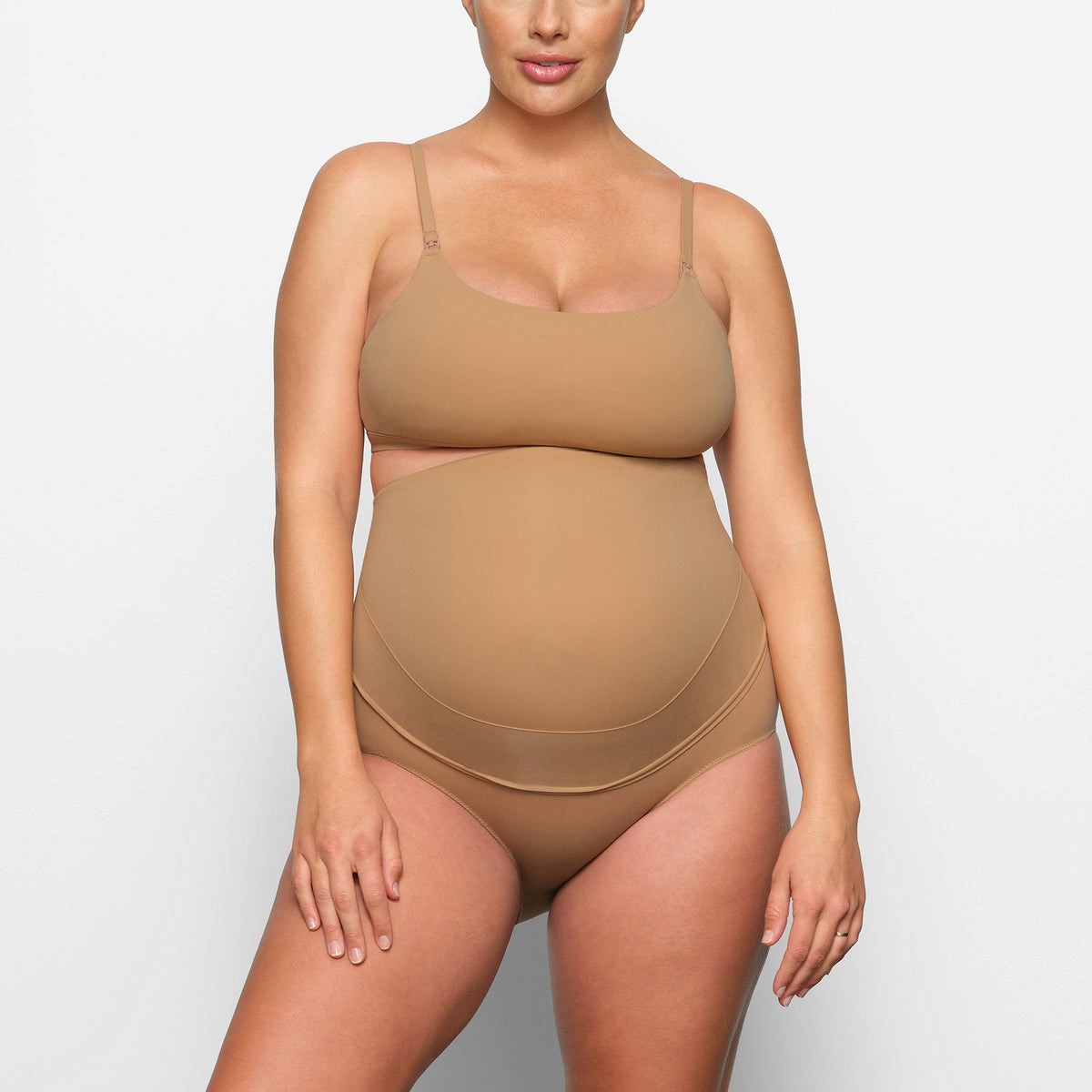 SKIMS Fits Everybody Maternity Nursing Scoop Bralette Ochre | FK5871294