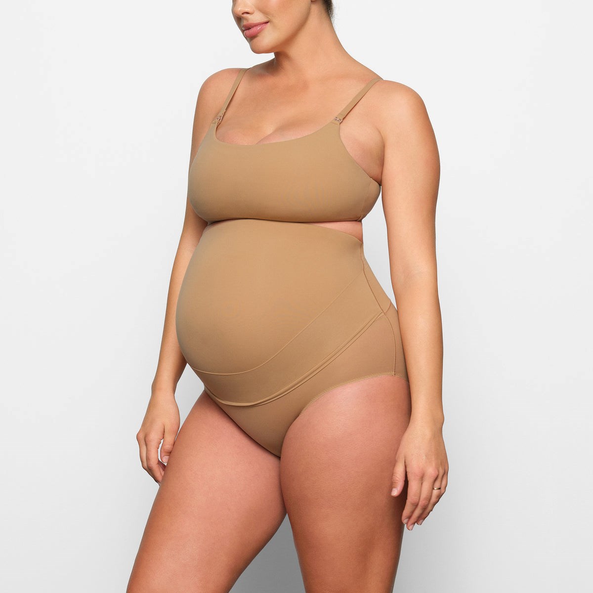 SKIMS Fits Everybody Maternity Nursing Scoop Bralette Ochre | FK5871294