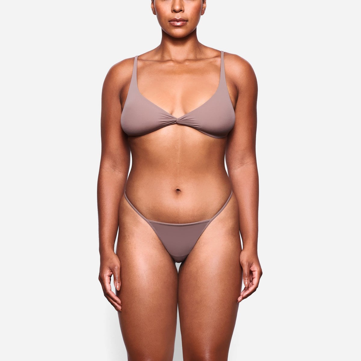 SKIMS Fits Everybody Skimpy Scoop Bralette Umber | RA7123609