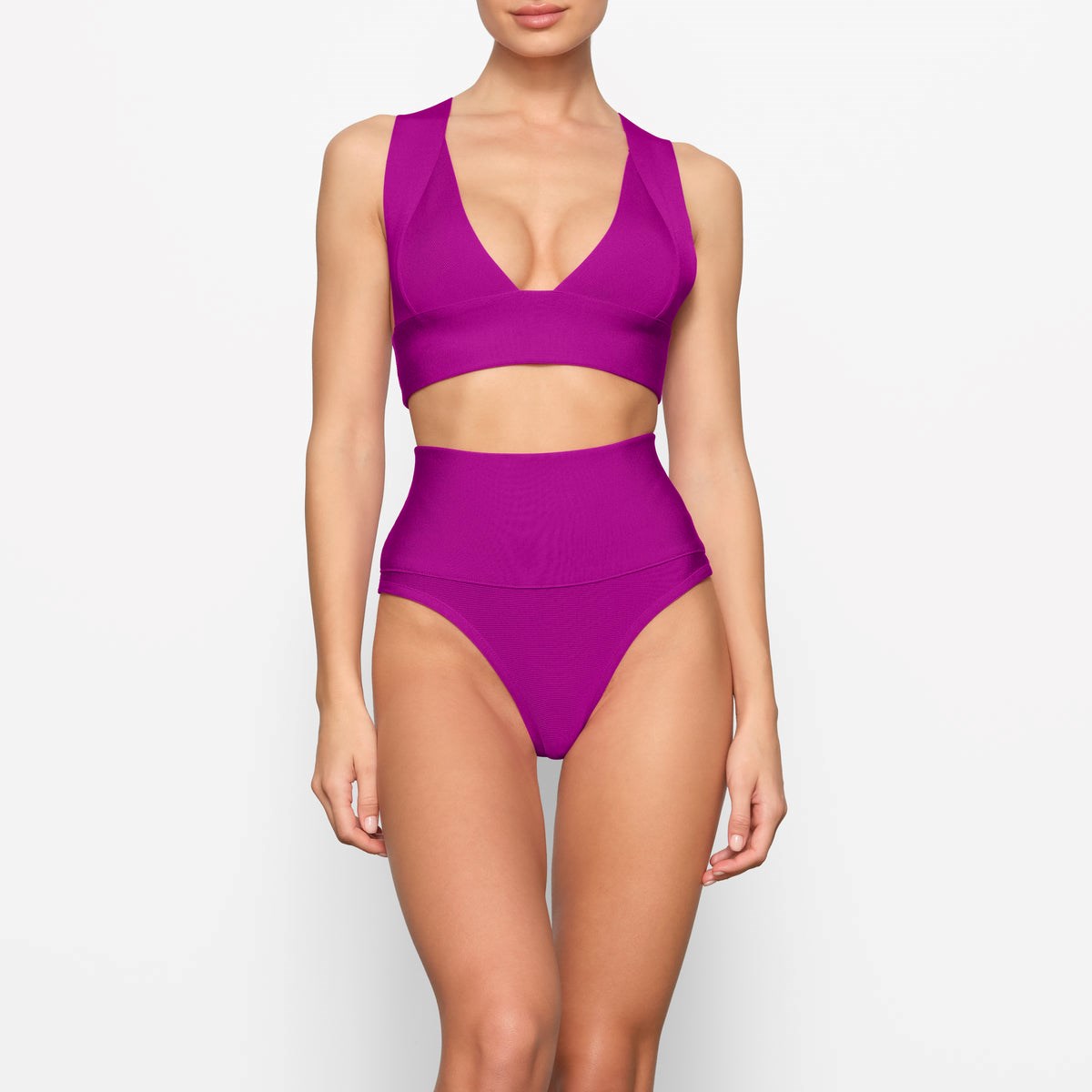 SKIMS Knit Beachwear High-waisted Bottom Lollipop | SR8406293