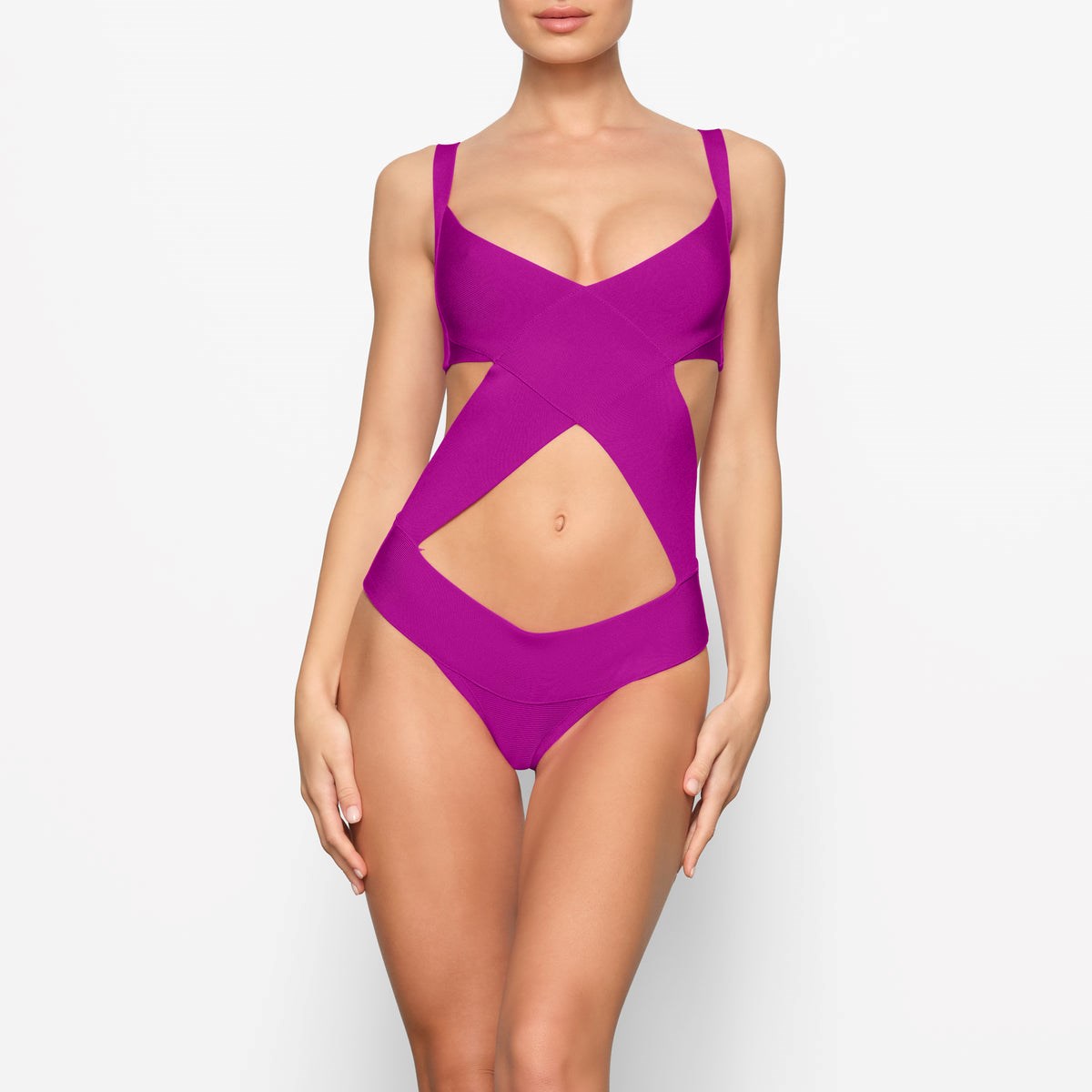 SKIMS Knit Beachwear Monokini Lollipop | LA3278601