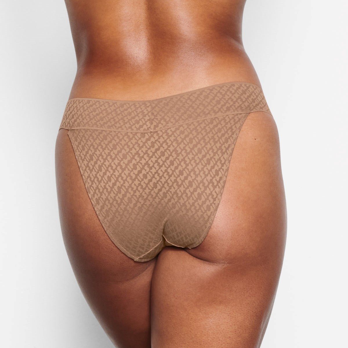 SKIMS Logo Mesh Cheeky Bikiny Sienna | EV9863451