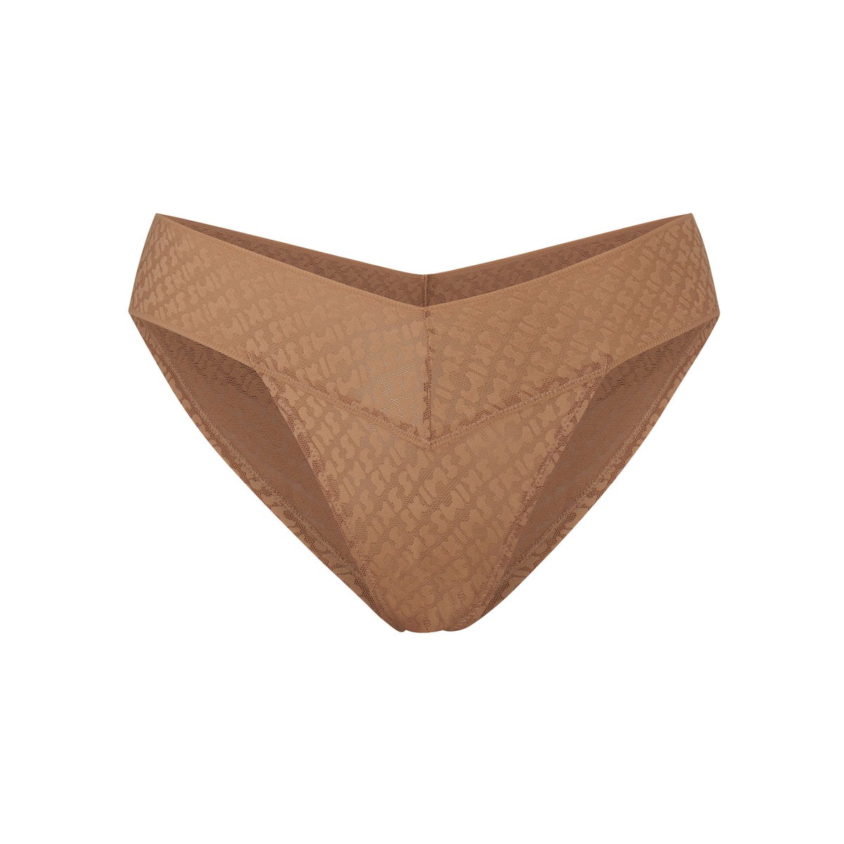 SKIMS Logo Mesh Cheeky Bikiny Sienna | EV9863451