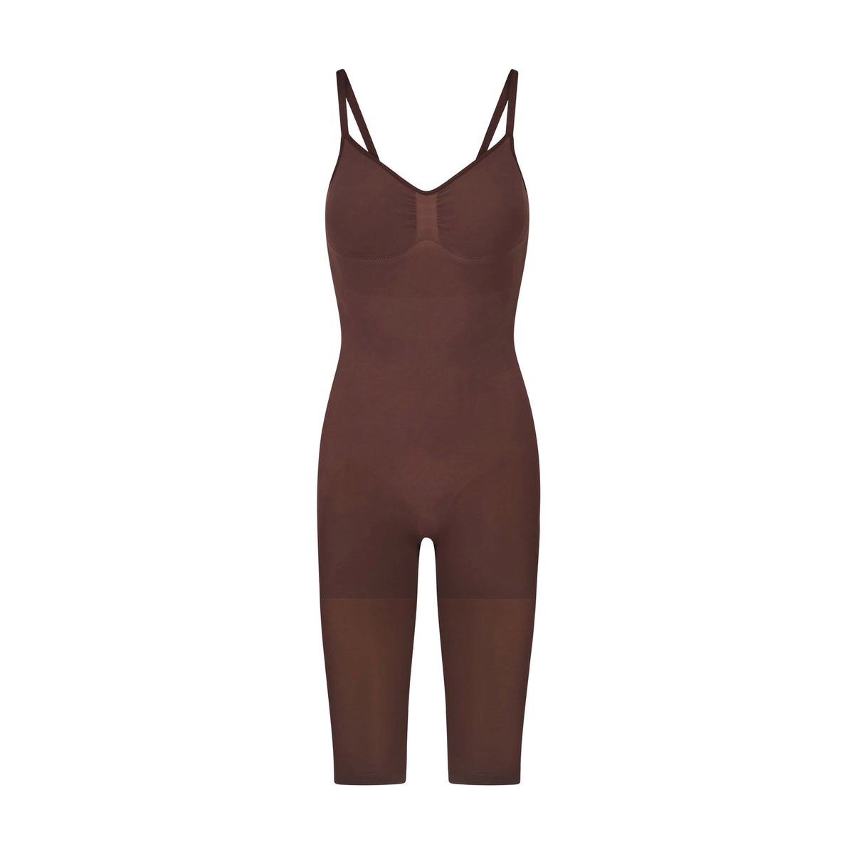 SKIMS Seamless Sculpt Low Back Bodysuit With Hosiery Leg Cocoa | QV7582463