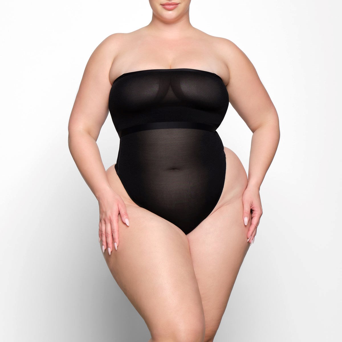 SKIMS Sheer Sculpt Bandeau Onyx | NQ2453860