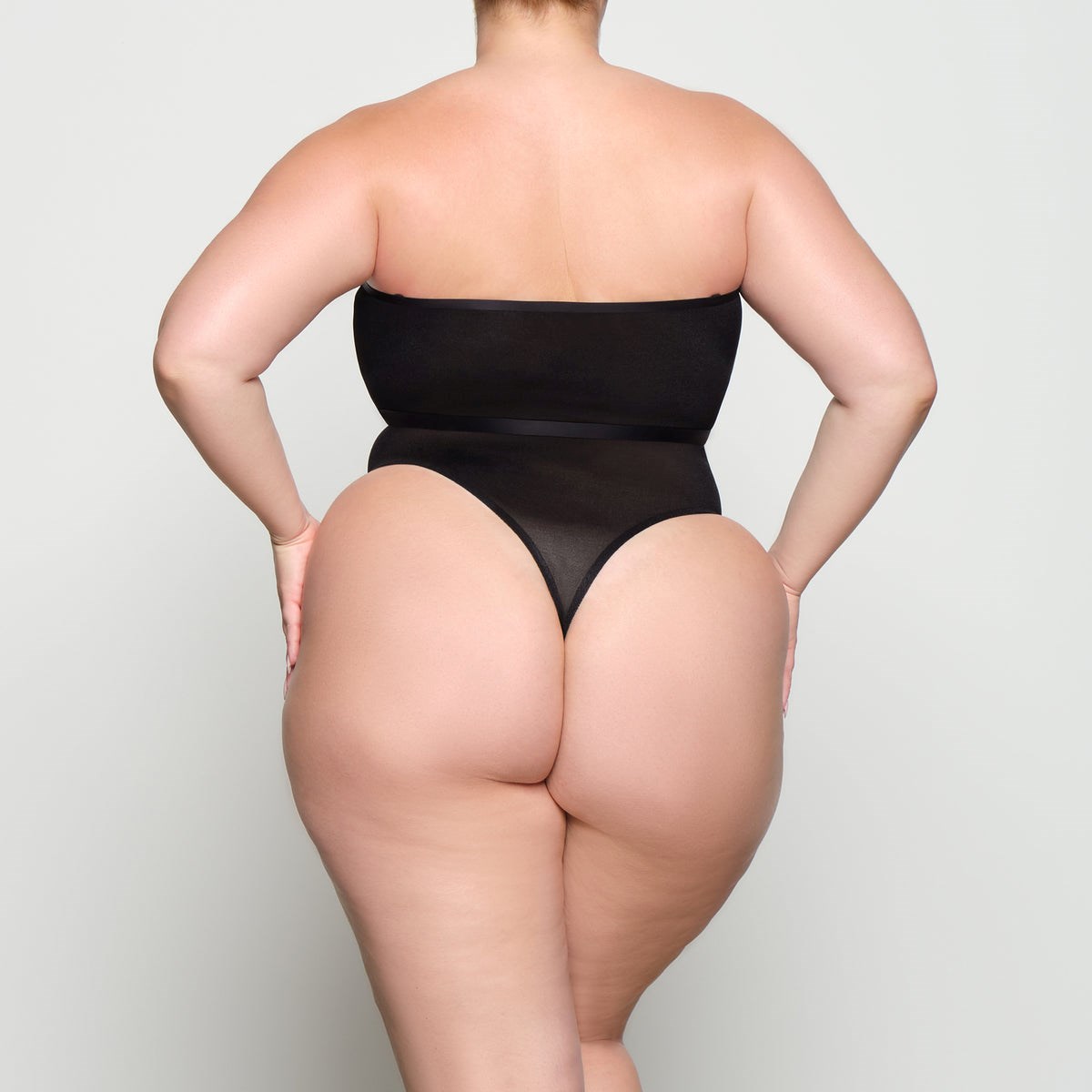 SKIMS Sheer Sculpt High-waisted Tanga Onyx | YS2473168