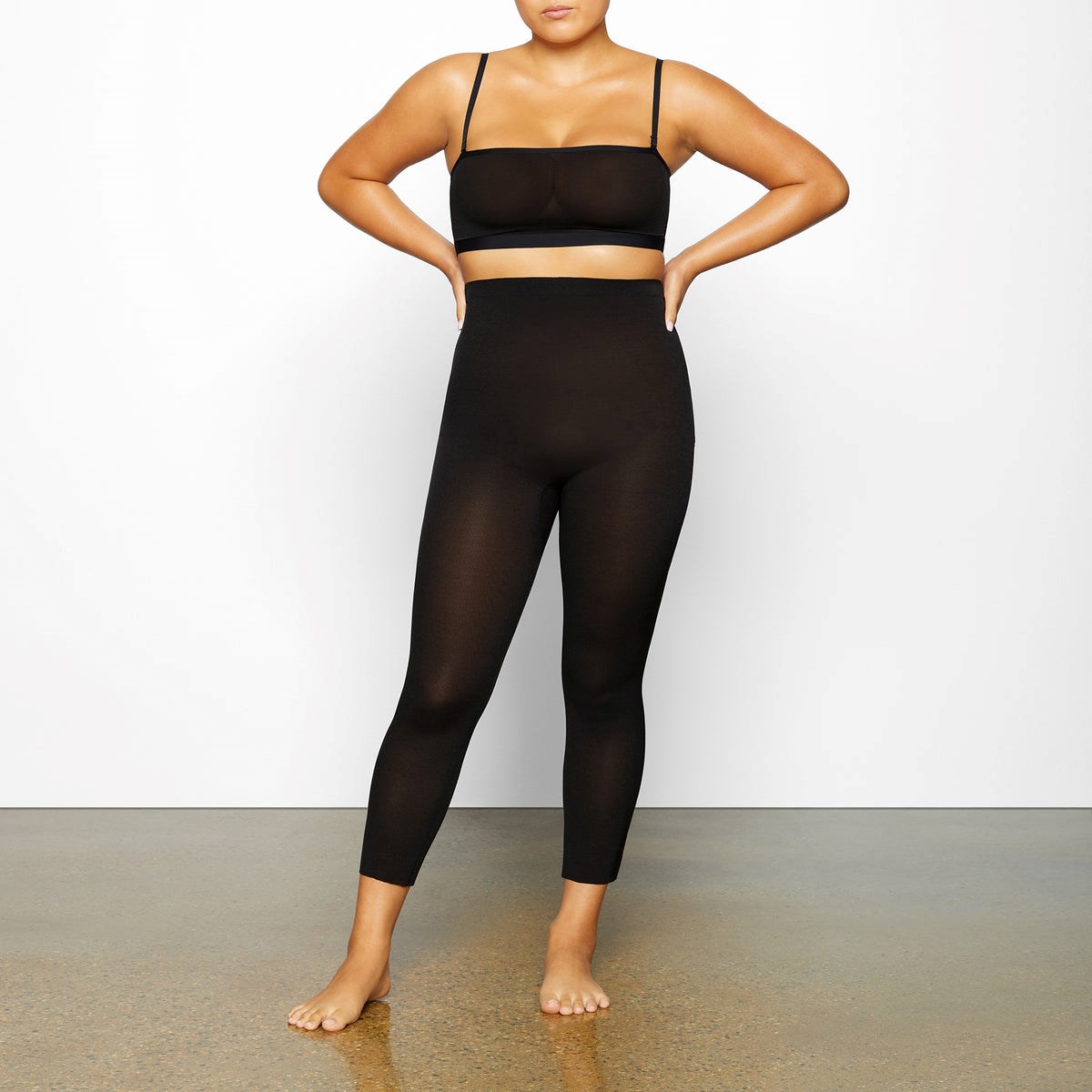 SKIMS Sheer Sculpt Low Back Legging Onyx | JM5692704