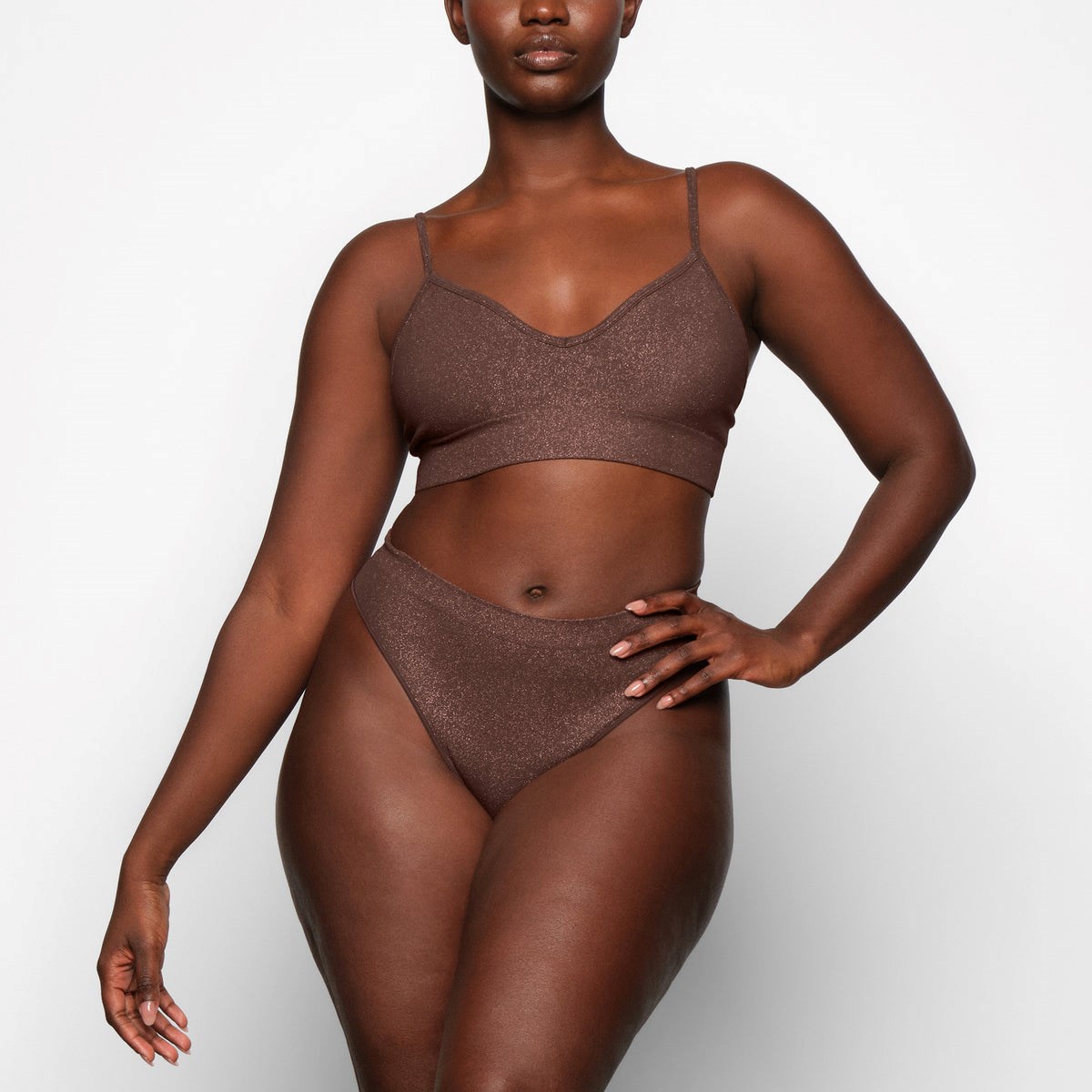 SKIMS Soft Smoothing Shine Bralette Cocoa | TY9065472