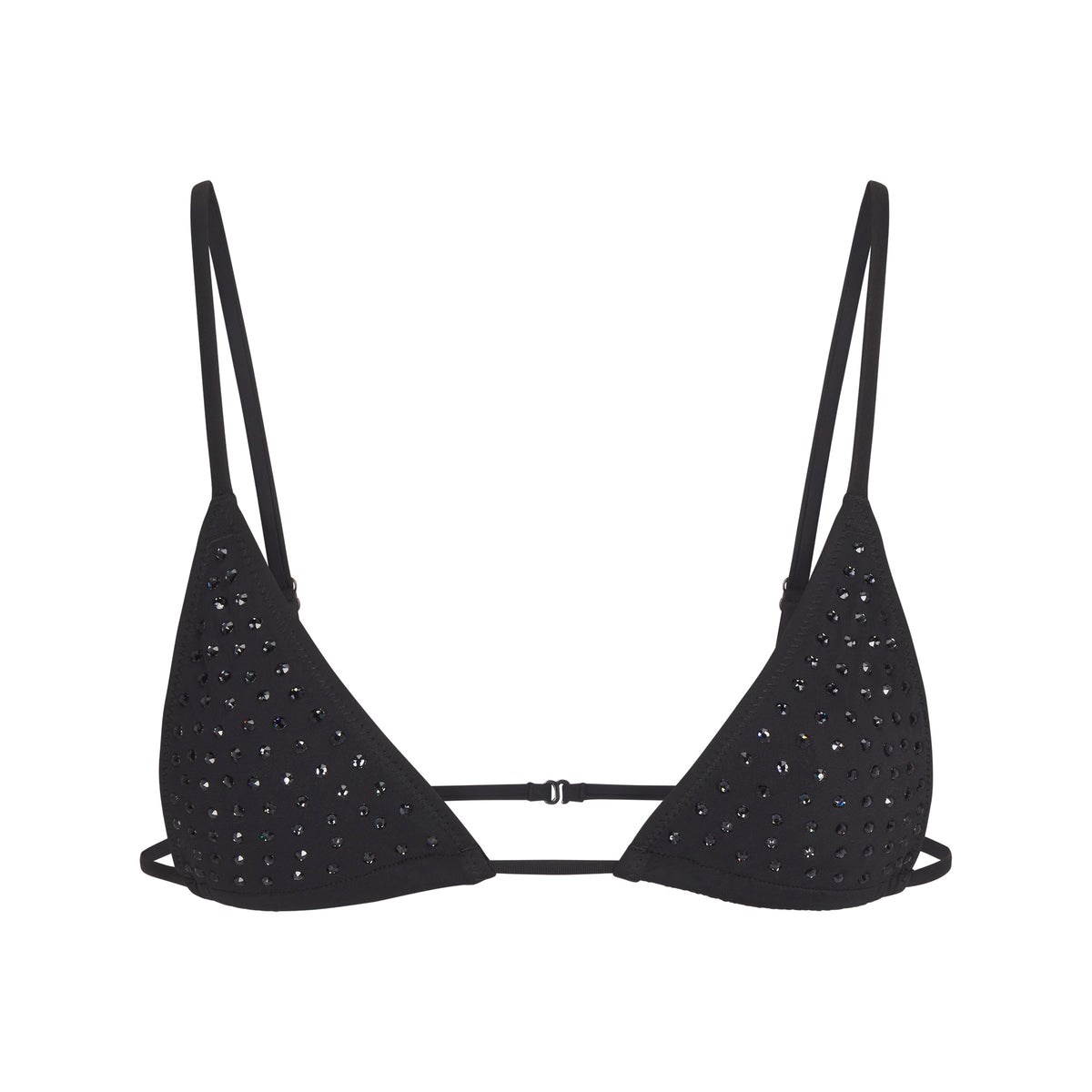 SKIMS Sparkle Jersey Mini Triangle Bralette Onyx | YL8702451