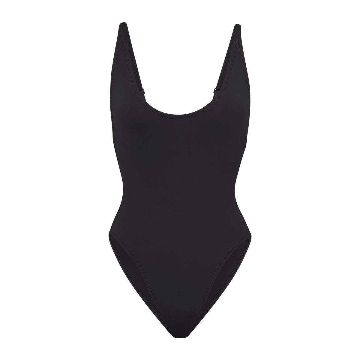 SKIMS Swim Scoop Neck One Piece Onyx | OE0742519