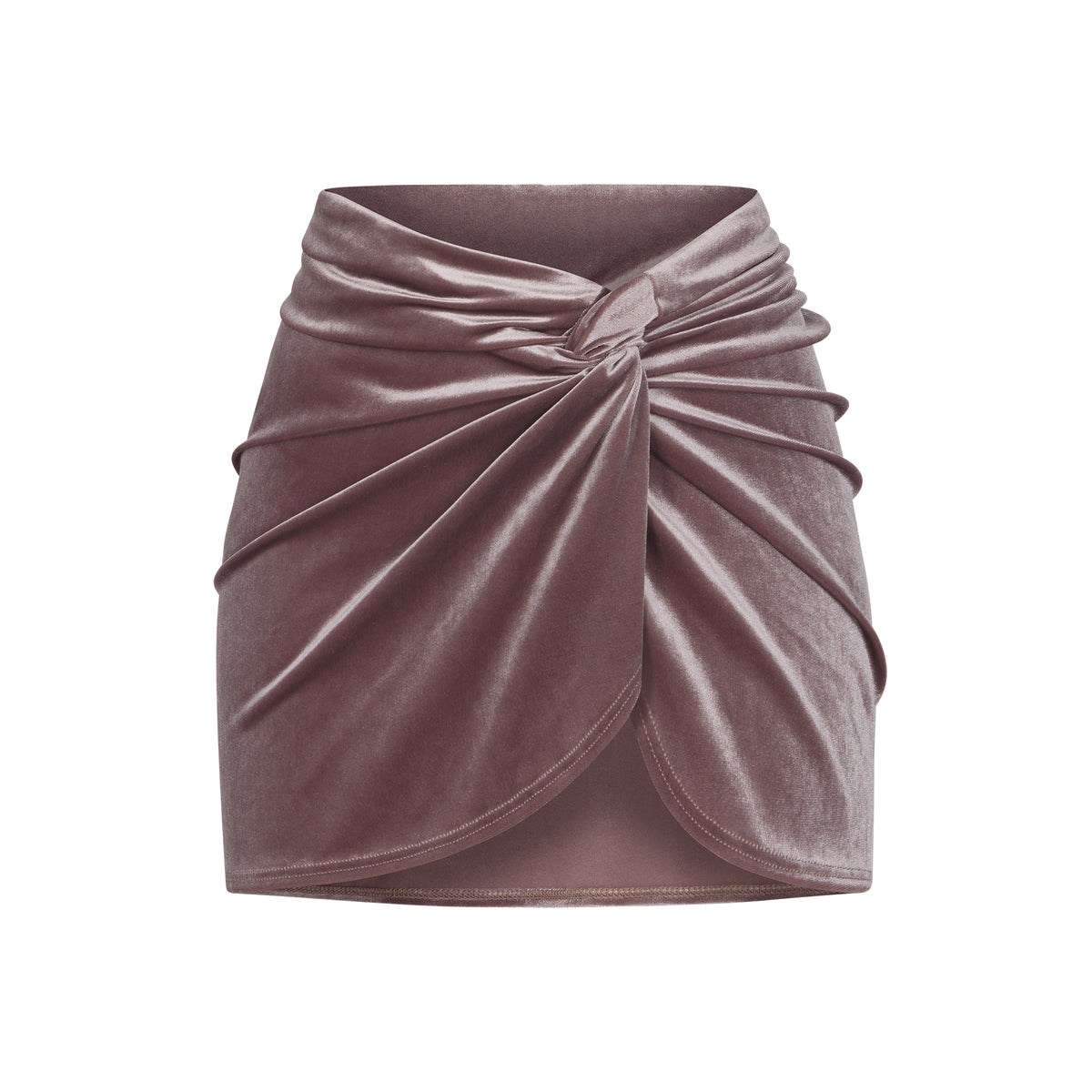 SKIMS Velvet Sarong Mini Skirt Umber | ND1529736