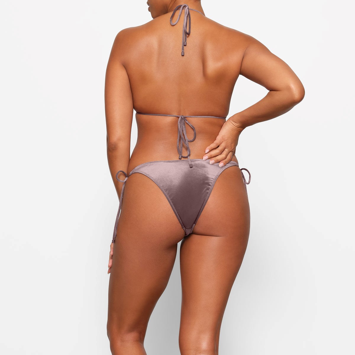 SKIMS Velvet Triangle Bikiny Top Umber | VN2391607