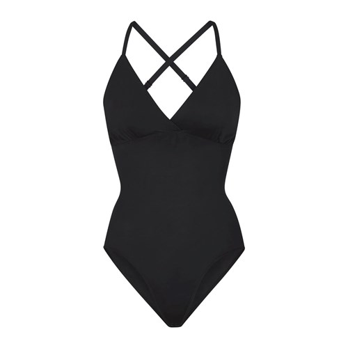 SKIMS Barely There Bodysuit Brief W/ Snaps Onyx | WZ9230851