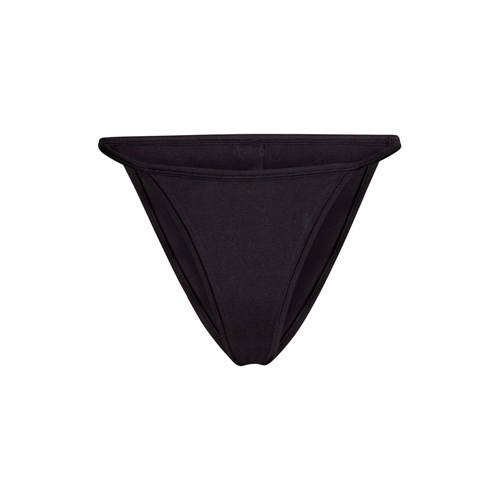 SKIMS Bavlnene Jersey String Bikiny Soot | OB3596208