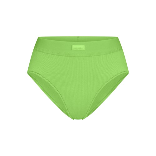 SKIMS Bavlnene Rib Brief Zelene | DR6973084