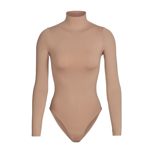 SKIMS Essential Mock Neck Long Sleeve Bodysuit Sienna | AV5897621