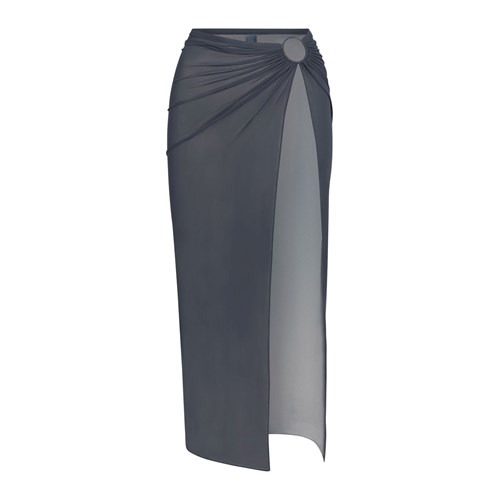 SKIMS Mesh Long Sarong Gunmetal | YT2039716