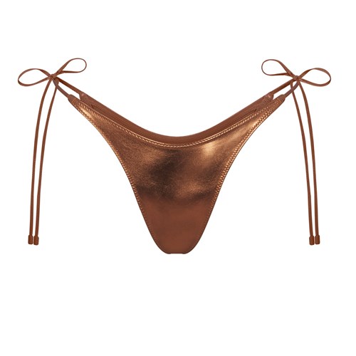 SKIMS Metallic Swim Dipped Tie Bottoms Penny | GH2053896