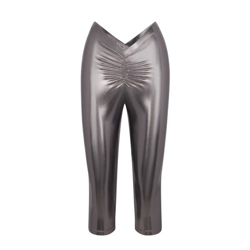 SKIMS Metallic Swim V-waist Pant Carbon | EH4981235