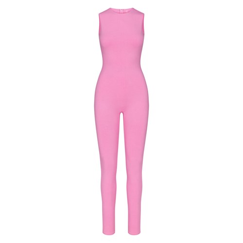 SKIMS Outdoorove Crew Neck Bez Rukavov Catsuit Bubble Gum | SH7640158