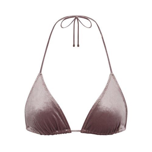 SKIMS Velvet Triangle Bikiny Top Umber | VN2391607