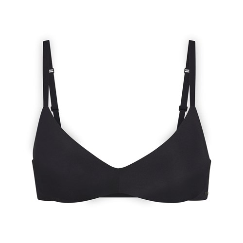 SKIMS Wireless Form Push-up Plunge Bra Onyx | EG0238617